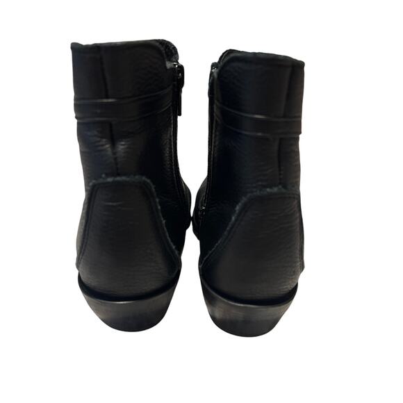 Durango Women's Black Leather 5" Side Zip Moto Ankle Boots Size 6.5 M - Picture 4 of 8